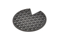Siyah Yuvarlak Charm, 2 Delikli, Kolye Uçlu, Bağlantı Parçalı 2 Çekiçlenmiş Oksitlenmiş Siyah Pirinç Pizza Dilimi Charm (45x1mm) D1030 S555