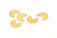 Brass Geometric Charm, 24 Raw Brass Pizza Slice Charms With 2 Holes, Pendants, Connectors (20x17x0.50mm) D1219