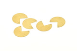 Brass Geometric Charm, 24 Raw Brass Pizza Slice Charms With 2 Holes, Pendants, Connectors (20x17x0.50mm) D1219