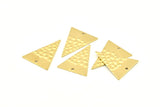 Brass Triangle Charm, 24 Raw Brass Triangle Charms With 1 Hole, Pendants, Findings (23x18x0.80mm) D953