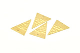 Brass Triangle Charm, 24 Raw Brass Triangle Charms With 1 Hole, Pendants, Findings (23x18x0.80mm) D953