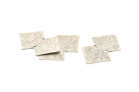 Silver Irregular Charm, 4 Textured Antique Silver Plated Brass Irregular Connectors With 2 Holes, Findings (42x28x0.60mm) D1193