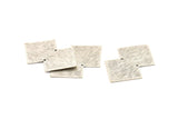 Silver Irregular Charm, 4 Textured Antique Silver Plated Brass Irregular Connectors With 2 Holes, Findings (42x28x0.60mm) D1193
