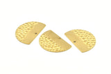 Semi Circle Charm, 12 Raw Brass Half Moon Charms With 1 Hole, Earrings, Pendants (26x18x0.60mm) D1185