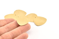 Brass Geometric Charm, 8 Raw Brass Stamping Blanks With 1 Hole, Pendants, Earrings, Findings (28x26x0.80mm) D1120