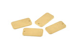 Brass Rectangle Charm, 12 Raw Brass Rectangle Charms With 1 Hole Earrings, Findings (20x10x1mm) D1144