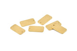 Brass Rectangle Charm, 12 Raw Brass Rectangle Charms With 1 Hole Earrings, Findings (20x10x1mm) D1144