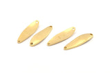 Brass Irregular Charm, 8 Raw Brass Marquise Connectors With 2 Hole, Findings (31x9x1.5mm) D1081