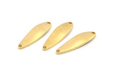 Brass Irregular Charm, 8 Raw Brass Marquise Connectors With 2 Hole, Findings (31x9x1.5mm) D1081