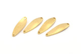 Brass Irregular Charm, 8 Raw Brass Marquise Connectors With 2 Hole, Findings (31x9x1.5mm) D1081