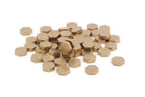 Brass Hexagon Blank, 25 Raw Brass Hexagon Stamping Blanks, Stamping Tags (6x2mm) D0125