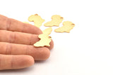 Gold Africa Charm, 2 Gold Plated Brass African Continent Pendants With 1 Hole, Findings (24x16x1.2mm) D979 Q0878