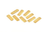 Tiny Rectangle Charm, 50 Raw Brass Rectangle Charm With 1 Hole, Findings (18x6x1mm) D1001