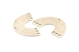 Silver U Charm, 2 Hammered Antique Silver Plated Brass U Shaped Connectors With 7 Holes, Pendants, Findings (41x25x1mm) D1169 H1109