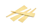 Brass Triangle Charm, 12 Raw Brass Triangle Charms With 1 Loop, Earrings, Findings (50x11x0.60mm) D948