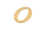 Brass Oval Charm, 10 Raw Brass Oval Charms With 1 Hole, Pendants, Earrings, Findings (28x20x1mm) D983