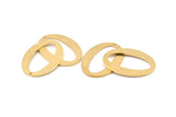 Brass Oval Charm, 10 Raw Brass Oval Charms With 1 Hole, Pendants, Earrings, Findings (28x20x1mm) D983