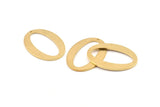 Brass Oval Charm, 10 Raw Brass Oval Charms With 1 Hole, Pendants, Earrings, Findings (28x20x1mm) D983