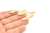Brass Marquise Charm, 50 Raw Brass Marquise Charms With 1 Hole, Earrings, Pendants (18x7x0.60mm) D1148