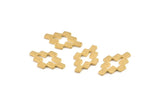 Brass Puzzle Blank, 24 Raw Brass Necklace Connectors, Earrings, Findings (12x20x1.2mm) D952