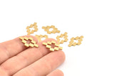 Brass Puzzle Blank, 24 Raw Brass Necklace Connectors, Earrings, Findings (12x20x1.2mm) D952