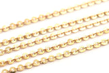 Raw Brass Chain, Gold Tone Brass Soldered Chain (2.5x3mm) 1m-2m-3m-5m-10m Z188