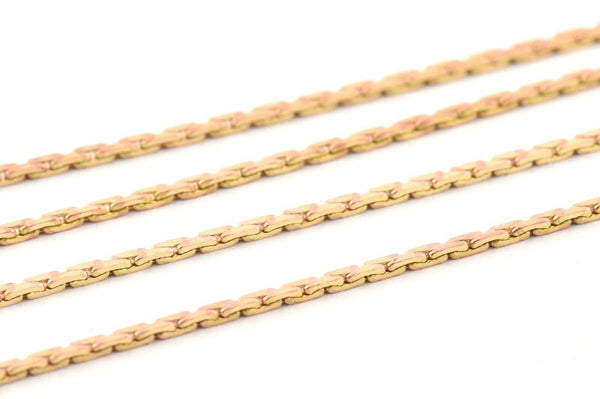Brass Snake Chain, 5m-10m-20m-50m-90m Raw Brass Snake Chain (0.85mm) Z190