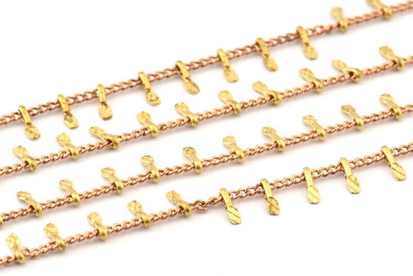 Brass Chain, Raw Brass Soldered Chain (2x1.5mm) 1m-3m-5m-10m Z189