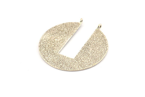 Silver Geometric Pendant,  Antique Silver Plated Brass Geometric Pendants With 2 Loops, Findings (38x36x0.80mm) N0927