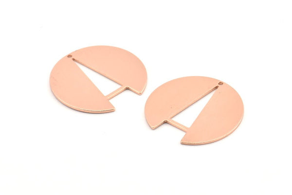 Rose Gold Round Charm, 2 Textured Rose Gold Plated Brass Round Charms With 1 Hole, Earrings, Pendants, Findings (25x24x0.80mm) D950 Q0861