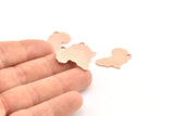 Rose Gold Africa Charm, 2 Rose Gold Plated Brass African Continent Pendants With 1 Hole, Findings (24x16x1.2mm) D979 Q0878