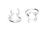 SilverClaw Ring, 925 Silver Claw Ring Settings With 4 Claws N0212