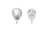 Silver Earring Post, 2 925 Silver Drop Earring Posts With 1 Loop (21x11x16mm) E291