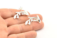 Silver Fish Earring, 2 925 Silver Fish Stud Earrings (28x16mm) N0774