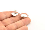Silver Earring Post, 2 925 Silver Drop Earring Posts With 1 Loop (21x11x16mm) E291