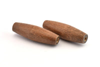 Vintage Wooden Bead, 4 Vintage Wooden Beads Made In Germany, Findings (58x18mm) B56
