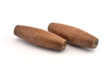 Vintage Wooden Bead, 4 Vintage Wooden Beads Made In Germany, Findings (58x18mm) B56