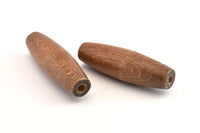 Vintage Wooden Bead, 4 Vintage Wooden Beads Made In Germany, Findings (58x18mm) B56