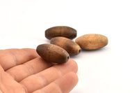 Vintage Wooden Bead, 10 Vintage Wooden Beads Made In Germany, Findings (30x15mm) B57