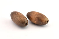 Vintage Wooden Bead, 10 Vintage Wooden Beads Made In Germany, Findings (30x15mm) B57