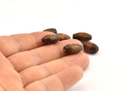 Vintage Wooden Bead, 100 Vintage Wooden Beads Made In Germany, Findings (16x8mm) B46
