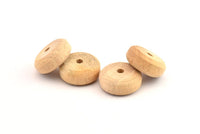 Vintage Wooden Bead, 24 Vintage Wooden Beads Made In Germany, Findings (21x9mm) B59