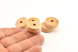 Vintage Wooden Bead, 24 Vintage Wooden Beads Made In Germany, Findings (21x8mm) B58