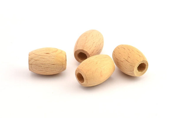 Vintage Wooden Bead, 24 Vintage Wooden Beads Made In Germany, Findings (16x12mm) B67