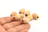 Vintage Wooden Bead, 24 Vintage Wooden Beads Made In Germany, Findings (16x12mm) B67