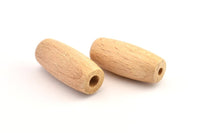 Vintage Wooden Bead, 24 Vintage Wooden Beads Made In Germany, Findings (32x14mm) B54