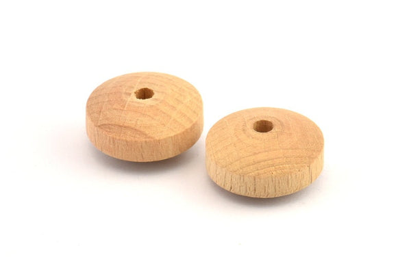 Vintage Wooden Bead, 24 Vintage Wooden Beads Made In Germany, Findings (19x10mm) B60