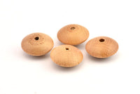 Vintage Wooden Bead, 12 Vintage Wooden Beads Made In Germany, Findings (24x12mm) B43