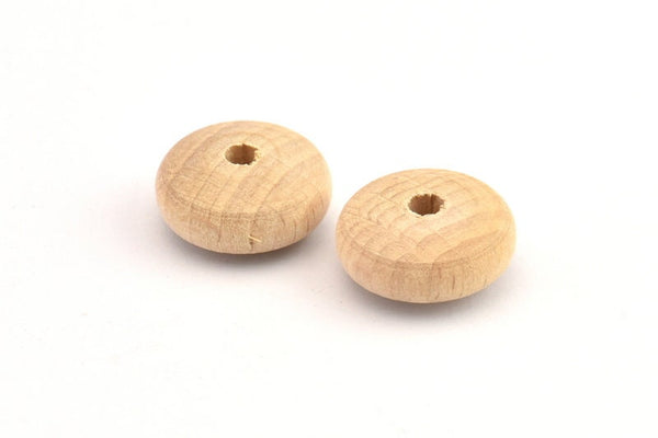 Vintage Wooden Bead, 24 Vintage Wooden Beads Made In Germany, Findings (17x8mm) B61