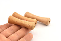 Vintage Wooden Bead, 6 Vintage Wooden Beads Made In Germany, Findings (57x17mm) B39